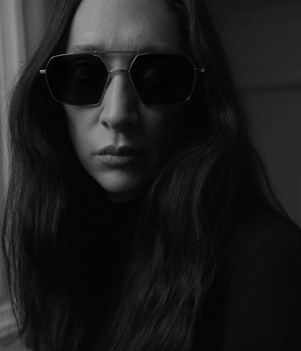 AHLEM HAUSSMANN Champagne / Blue NAPSZEMÜVEG